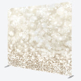 Lofaris Yellow Bokeh Snowflake Christmas Pillow Case Backdrop